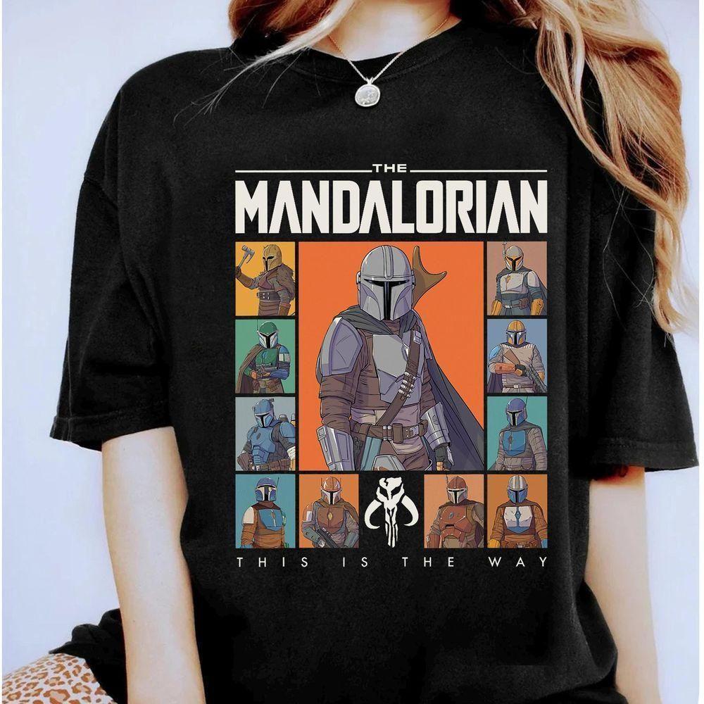 The Mandalorian Characters Grid This Is The Way Star Wars Vuitino Shirt
